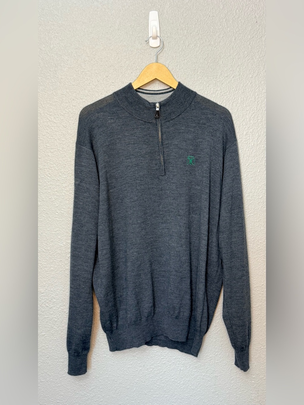 Peter Millar | Crown Soft Napa Trim 1/4 Zip Pullover | Merino and Silk Blend XL
